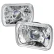 Universal 7x6 H4 Projector Headlights Chrome Housing/Clear Lens