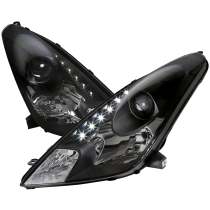 2000-2005 Toyota Celica Projector Headlights SMD LED Light Strip Matt Black