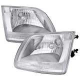 1997-2004 Ford F-20150/Expedition Factory Style Crystal Headlights Chrome/Clear