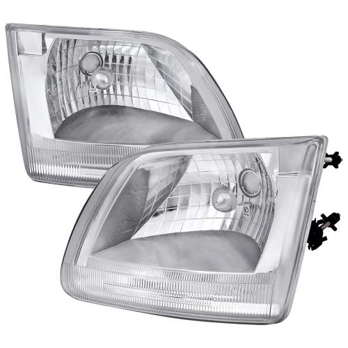 1997-2004 Ford F-20150/Expedition Factory Style Crystal Headlights Chrome/Clear