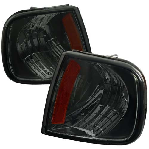 1997-2004 Ford F-20150/Expedition Corner Lights Glossy Black/Smoke Lens