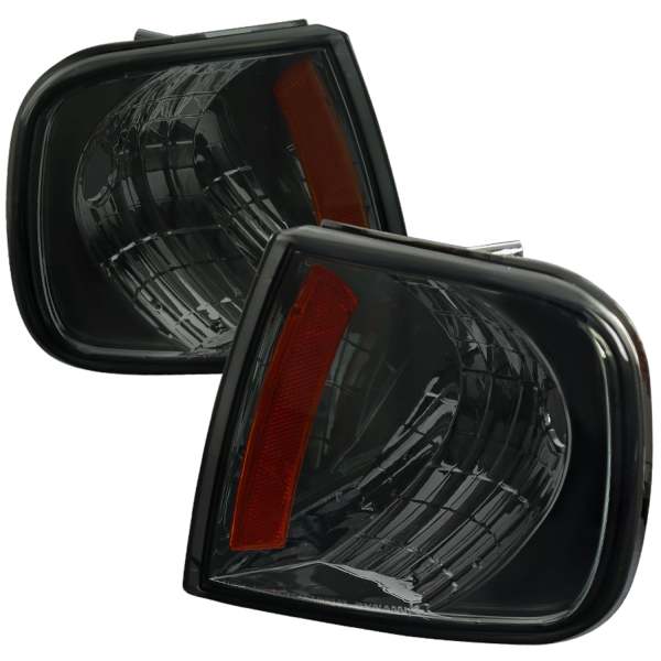 1997-2004 Ford F-20150/Expedition Corner Lights Glossy Black/Smoke Lens