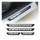 Jaguar Door Sill Scuff Plate Scratch Protector Stainless Steel Silver 4 Pcs