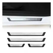 2013-2015 Subaru XV Crosstrek Door Sill Scuff Plate Scratch Protector Exclusive Brushed Stainless Steel 4Pcs