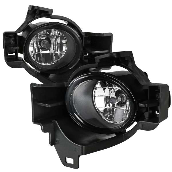 2010-2012 Nissan Altima Sedan H11 Fog Lights Kit Chrome Housing/Clear Lens