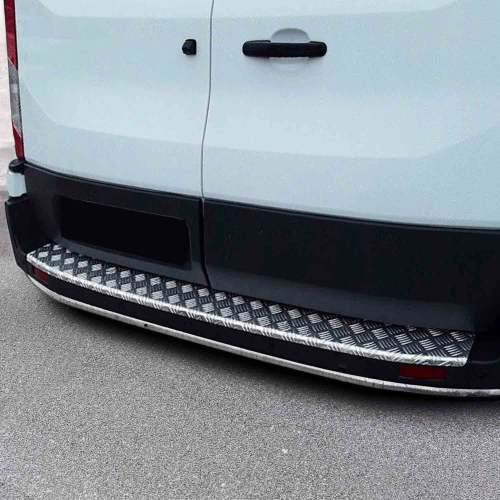 2015-2025 Ford Transit Rear Bumper Sill Cover Protector Guard Aluminium
