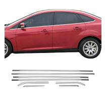 2012-2018 Ford Focus Sedan Window Molding Trim Streamer Stainless Steel