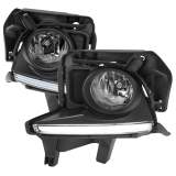 2014-2016 Toyota Highlander H16 Fog Lights Kit w/ LED Light Strip Chrome/Clear