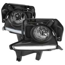 2014-2016 Toyota Highlander H16 Fog Lights Kit w/ LED Light Strip Chrome/Clear