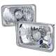 Universal 4x6 H4 Crystal Headlights Chrome Housing/Glass Lens