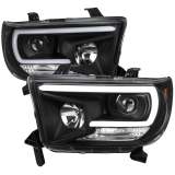 2007-2013 Toyota Tundra/ 2008-2017 Sequoia LED C-Bar Projector Headlights Black