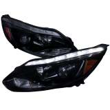 2012-2014 Ford Focus Projector Headlights LED Light &Turn Signal Lights Black