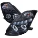2003-2005 Nissan 350Z Dual Halo Projector Headlights Glossy Black/Smoke Lens