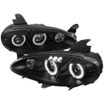 2001-2005 Mazda Miata MX-5 Dual Halo Projector Headlights Matte Black/Clear