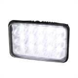 Universal 4x6 15-LED Sealed Beam Headlights w/ H4 Plug Black Alu Housing/PMMA