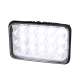 Universal 4x6 15-LED Sealed Beam Headlights w/ H4 Plug Black Alu Housing/PMMA