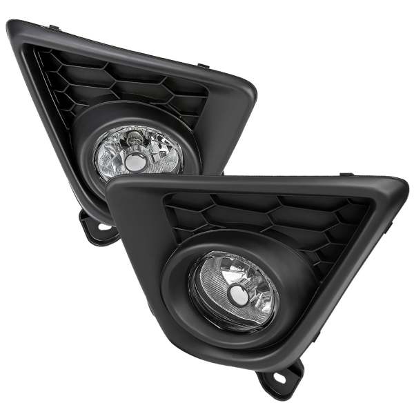 2013-2016 Mazda CX-5 H11 Fog Lights Kit w/Switch & Wiring Harness Chrome/Clear
