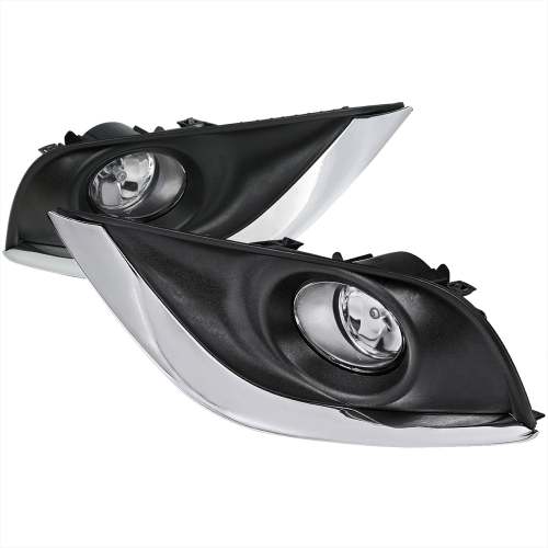 2015-2017 Nissan Versa Sedan H11 Fog Lights Kit Chrome Housing/Clear Lens