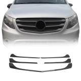 2016-2020 Mercedes Metris Front Bumper Grill Trim Molding S. Steel Dark 5x