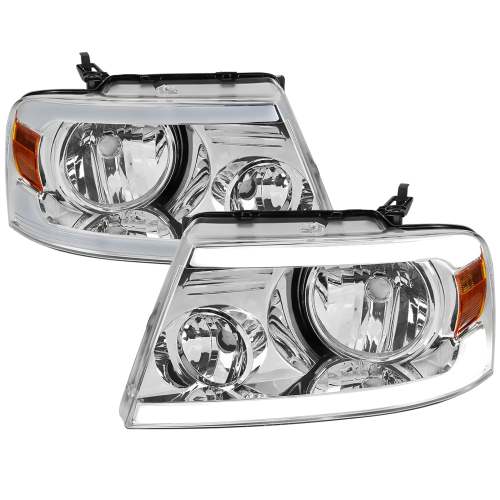 2004-2008 Ford F-20150/ 2006-2008 Lincoln Mark LT LED Factory Headlights Chrome