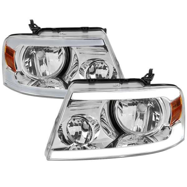 2004-2008 Ford F-20150/ 2006-2008 Lincoln Mark LT LED Factory Headlights Chrome