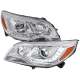 2013-2015 Chevy Malibu Projector Headlights w/ LED Light Strip Chrome/Clear
