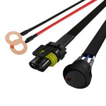 Universal 9' 12 Gauge Fog Lights Wiring Kit 1 Connector Fuse Switch & Relay