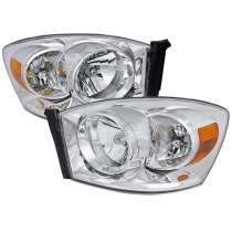 2006-2008 Dodge RAM 1500 2500 3500 Factory Crystal Headlights Chrome