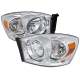 2006-2008 Dodge RAM 1500 2500 3500 Factory Crystal Headlights Chrome