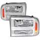 1999-2004 Ford F-250/350/450/550/Excursion Headlights Dual LED C-Bar Chrome