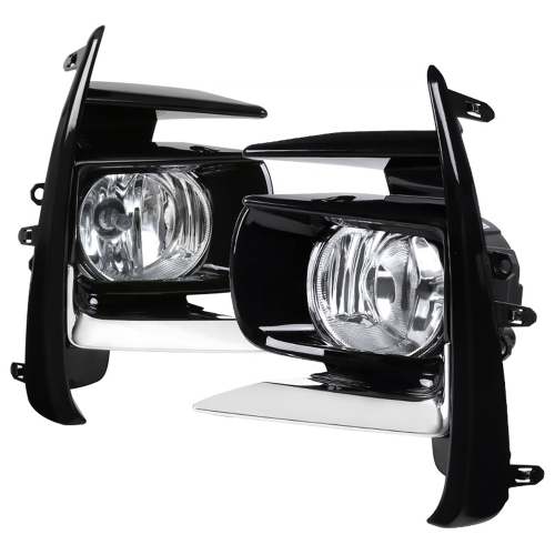 2018-2019 Toyota Sienna 12V/55W H11 Fog Lights Kit Chrome Housing/Clear Lens