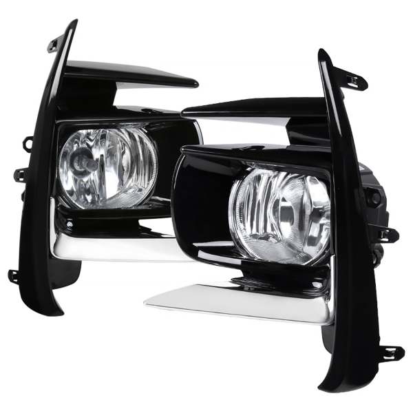 2018-2019 Toyota Sienna 12V/55W H11 Fog Lights Kit Chrome Housing/Clear Lens