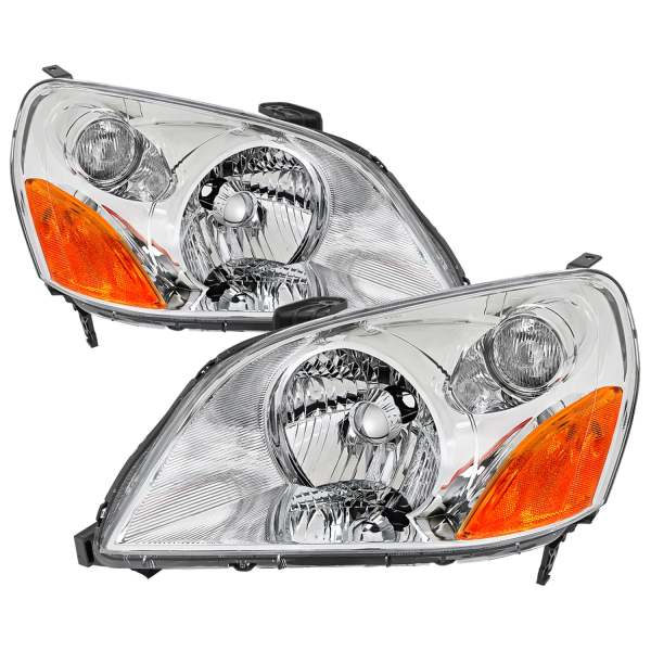 2003-2005 Honda Pilot Factory Style Headlight Chrome Housing/Clear Lens