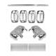 2014-2025 RAM ProMaster Mirror Cover Caps & Door Sill Covers Chrome Set 13x