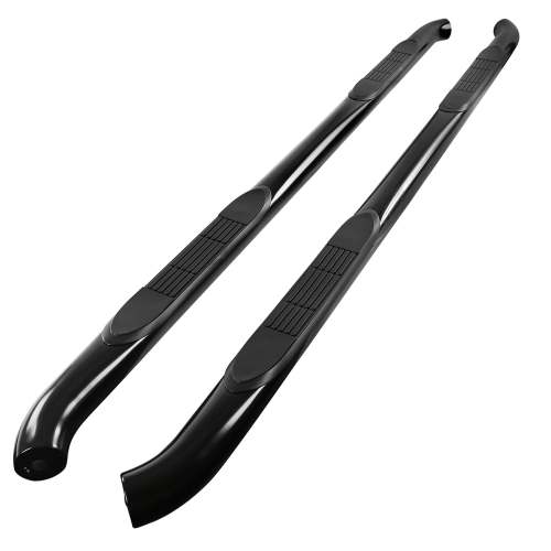2005-2024 Nissan Frontier Crew Cab 3 Black S.Steel Side Step Nerf Bars