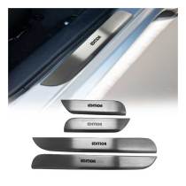 2018-2025 Volvo XC60 Door Sill Scuff Plate Scratch Protector Stainless Steel Silver 4x