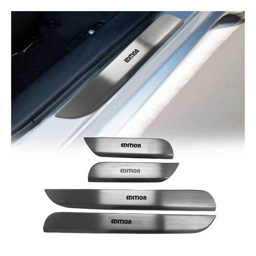 2018-2025 Volvo XC60 Door Sill Scuff Plate Scratch Protector Stainless Steel Silver 4x