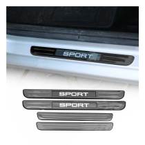 Mini Door Sill Scuff Plate Illuminated Sport Stainless Steel Dark 4 Pcs