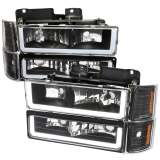 1994-1998 Chevy Silverado/Tahoe/Suburban/C10 Headlights LED Lights Black