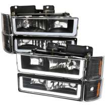 1994-1998 Chevy Silverado/Tahoe/Suburban/C10 Headlights LED Lights Black