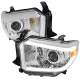 2014-2021 Toyota Tundra LED Turn Signal LED Bar Projector Headlights Chrome