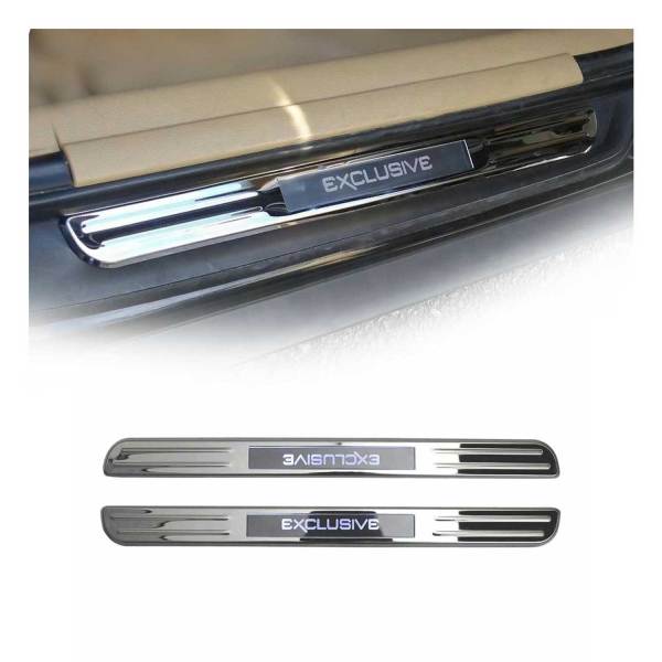 Hyundai Genesis Coupe Door Sill Scuff Plate Scratch Protector Exclusive Stainless Steel Silver 2 Pcs