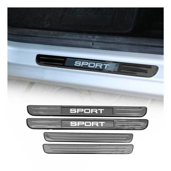 Honda Door Sill Scuff Plate Illuminated Sport Stainless Steel Dark 4 Pcs