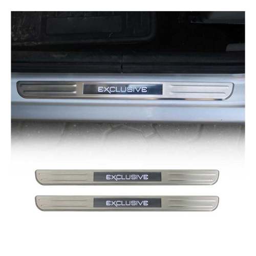 2011-2014 Chevrolet Cruze Sedan Door Sill Scuff Plate Illuminated Exclusive Brushed Stainless Steel 2Pcs