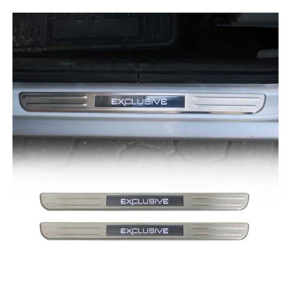 2011-2014 Chevrolet Cruze Sedan Door Sill Scuff Plate Illuminated Exclusive Brushed Stainless Steel 2Pcs