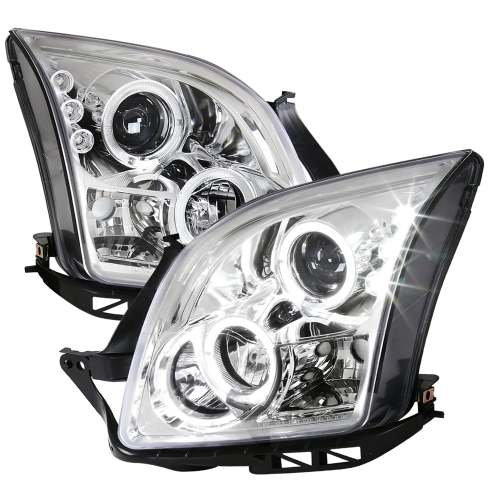 2006-2009 Ford Fusion Dual Halo Projector Headlights Chrome/Clear Lens
