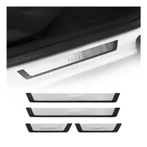 2009-2020 Dodge Journey Door Sill Scuff Plate Scratch Protector Sport Brushed Stainless Steel 4Pcs
