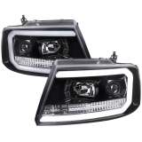 2004-2008 Ford F-20150/ 06-2008 Lincoln Mark LT LED C-Bar Headlights Black