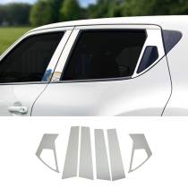 2011-2017 Nissan Juke Window B Pillar Posts Door Trim Cover Stainless Steel Silver 6x
