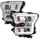 2015-2017 Ford F-20150 LED Bar Projector Headlights - RS Chrome/Clear Lens